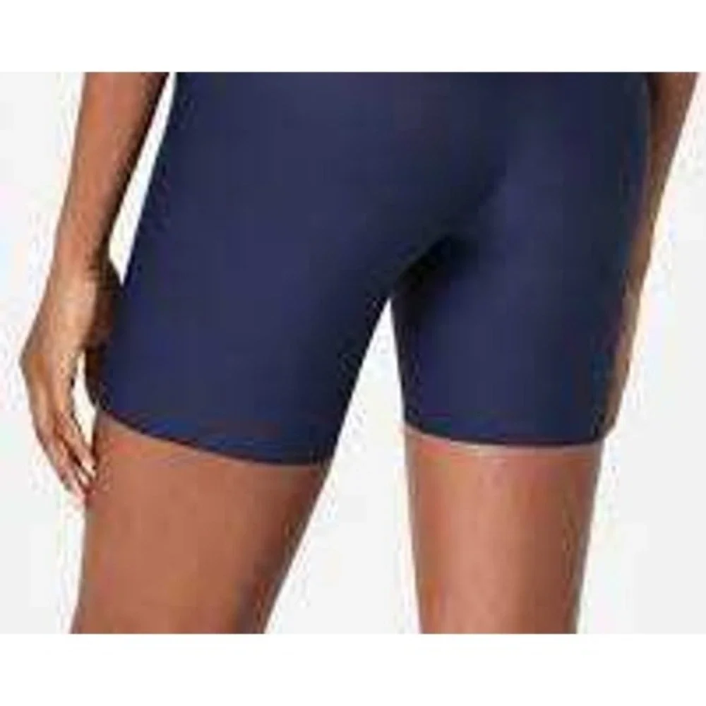 Spanx Thinstincts 2.0 Mid-Thigh Short Navy Blue High Waist Shapewear Large